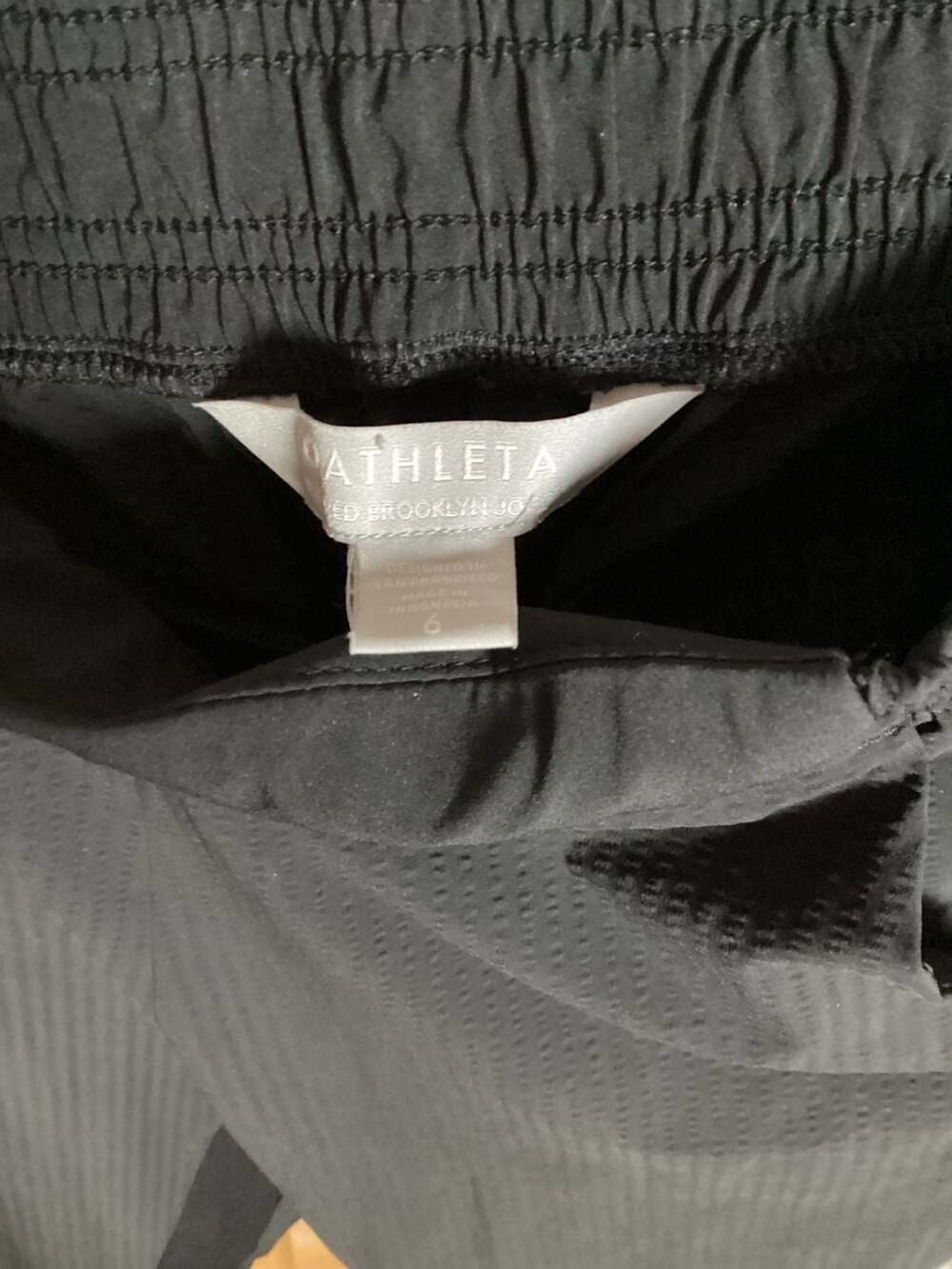 Athleta Brooklyn Jogger Pants Textured Black Size 6 - Picture 2 of 3